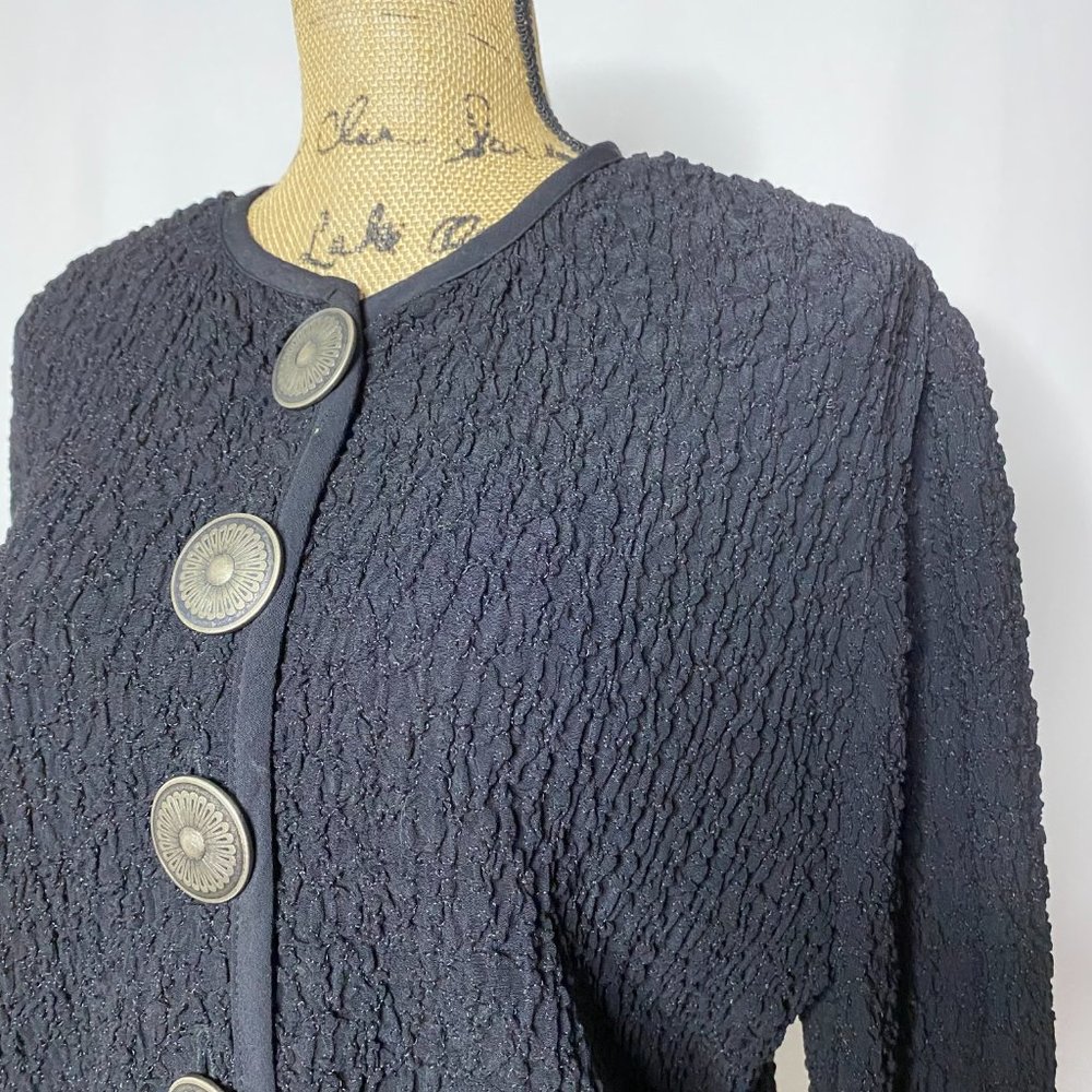 Double D Ranch Black Silver Button Up Cardigan Ja… - image 3